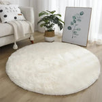 Round Plush Rug Ultra-Soft High-Pile 2-Inch Height