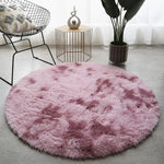 Round Plush Rug Ultra-Soft High-Pile 2-Inch Height
