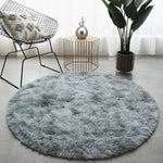 Round Plush Rug Ultra-Soft High-Pile 2-Inch Height