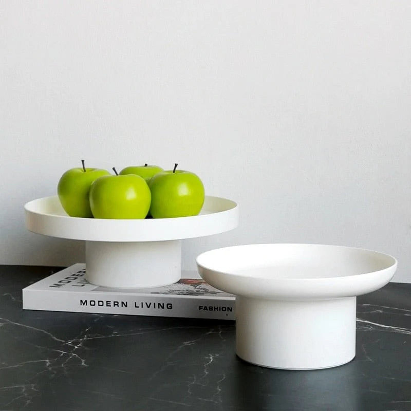 Round Storage Tray Plastic Two Sizes For Home Organization