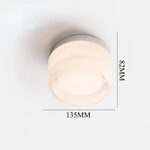 Round Wall Lamp Metal Built-In LED Warm Ambient