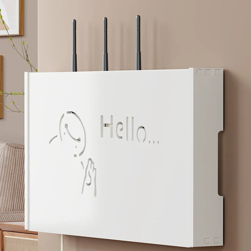 Router Cover Wall-Mounted Ventilated Hidden Cable Management