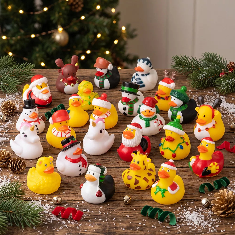 Rubber Duck Advent Calendar 24 Floating Squeaky Bath Toys
