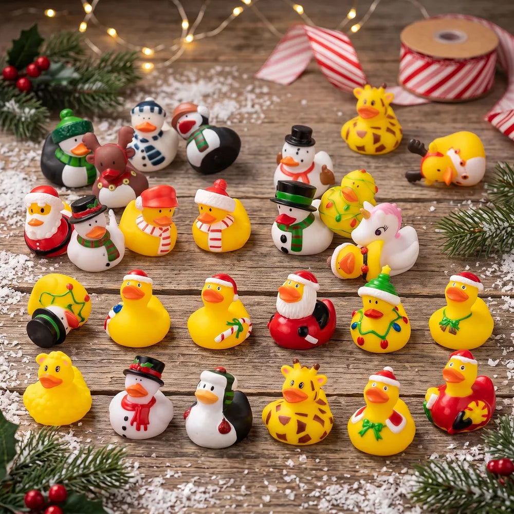 Rubber Duck Advent Calendar 24 Floating Squeaky Bath Toys