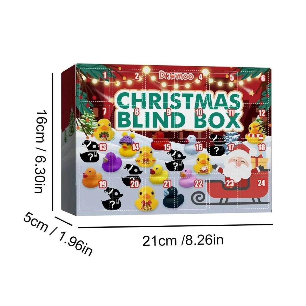 Rubber Duck Advent Calendar Christmas-Themed Set of 24