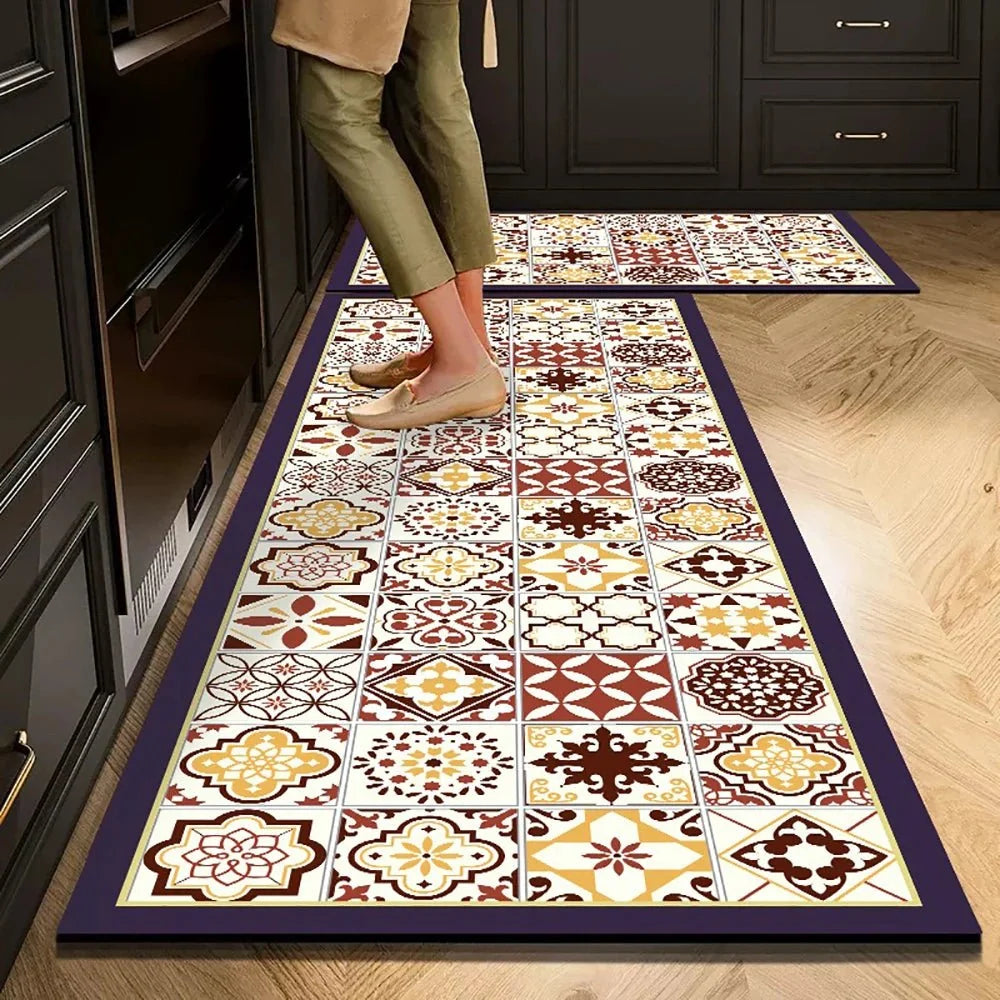 Rug Runner Non-Slip Backing Soft Surface Easy-Care Fabric