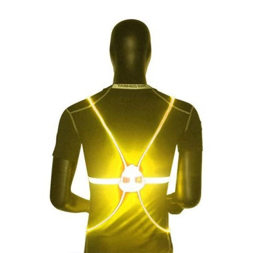 Safety Vest 360-Degree Visibility Flashing LEDs Adjustable Fit