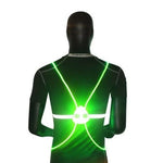 Safety Vest 360-Degree Visibility Flashing LEDs Adjustable Fit