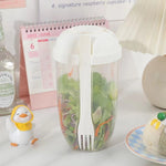 Salad Cup BPA-Free Built-In Fork Dressing Holder