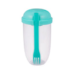 Salad Cup BPA-Free Built-In Fork Dressing Holder