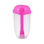 Salad Cup BPA-Free Built-In Fork Dressing Holder