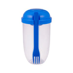 Salad Cup BPA-Free Built-In Fork Dressing Holder