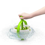 Salad Spinner Bowl Dual-Function Collapsible Handle Non-Slip