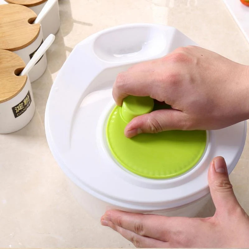 Salad Spinner Hand-Crank 5.3 Qt Colander Basket