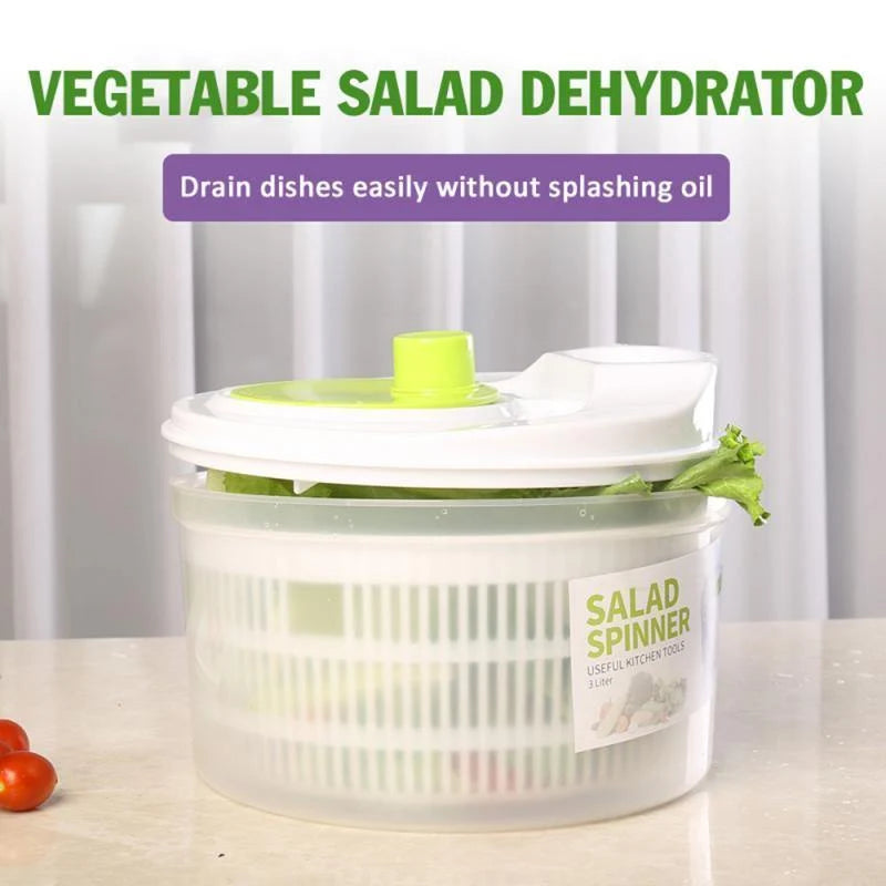 Salad Spinner Hand-Crank 5.3 Qt Colander Basket