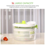 Salad Spinner Hand-Crank 5.3 Qt Colander Basket