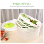 Salad Spinner Hand-Crank 5.3 Qt Colander Basket