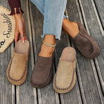 Sandals Suede-Like Leather Slip-On Flexible Flat Sole