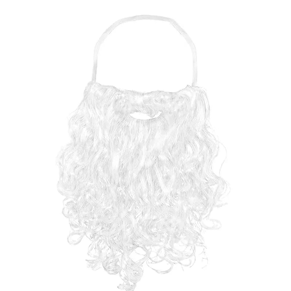 Santa Beard Long Curly Adjustable Elastic Band
