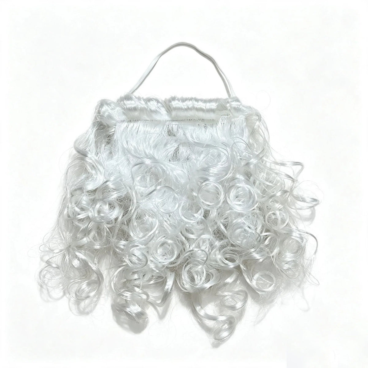 Santa Beard Long Curly Synthetic Adjustable Band