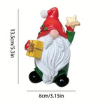 Santa Claus Figurine Durable & Weather-Resistant Playful Pose