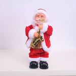 Santa Claus Figurine Hand-Painted Saxophone Tabletop Decor