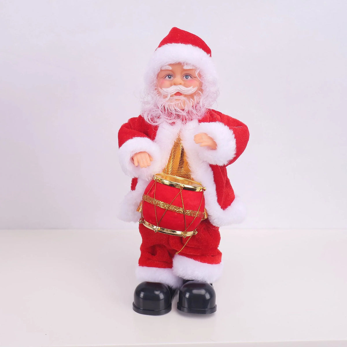 Santa Claus Figurine Hand-Painted Saxophone Tabletop Decor