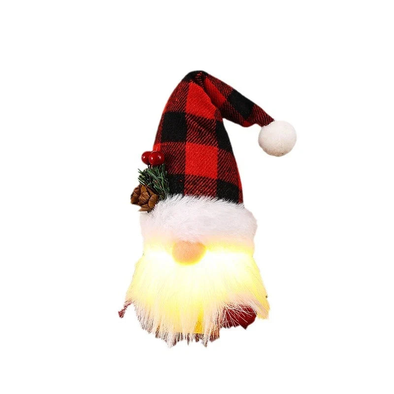 Santa Claus Figurine Soft-Glow LED Easy-Care Fabric