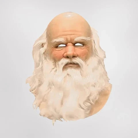 Santa Claus Mask Full-Head Latex Long White Beard
