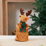 Santa Figure Plush Fabric Jingle Bells