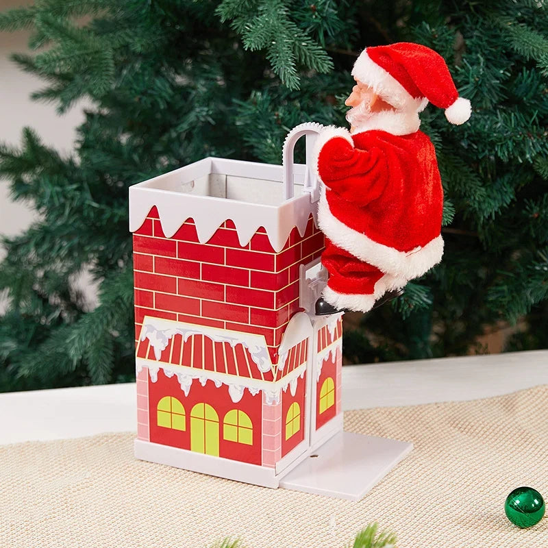 Santa Figure Plush Fabric Jingle Bells