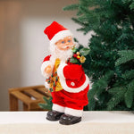 Santa Figure Plush Fabric Jingle Bells