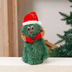 Santa Figure Plush Fabric Jingle Bells