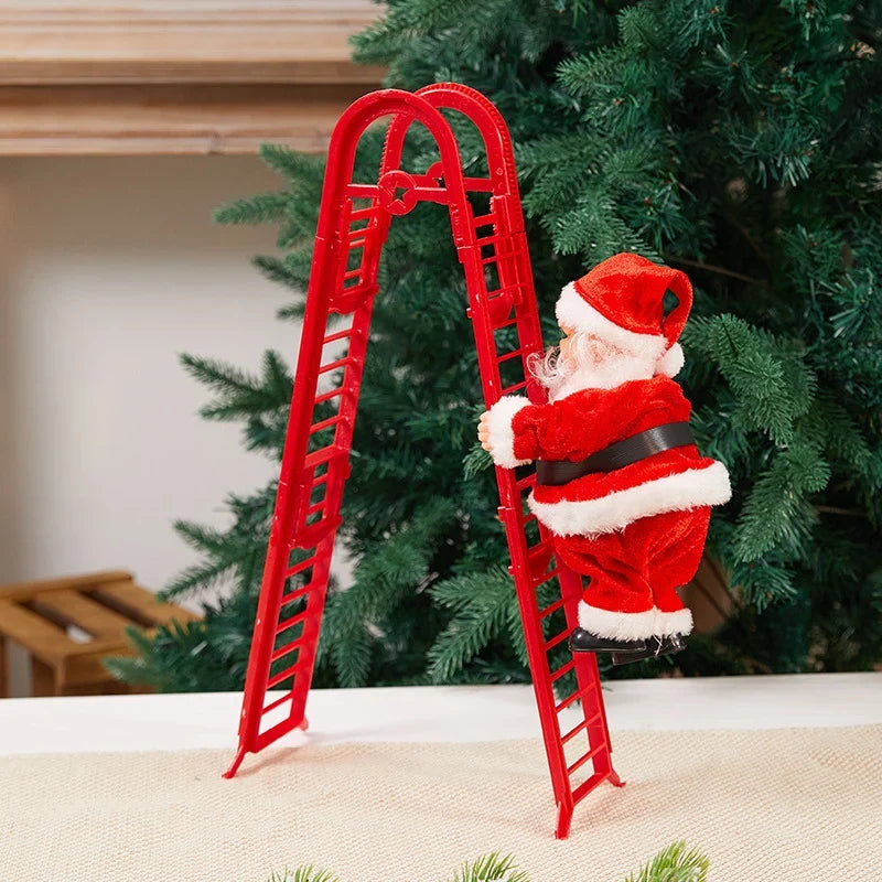 Santa Figure Plush Fabric Jingle Bells