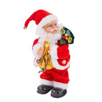 Santa Figure Plush Fabric Jingle Bells