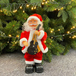 Santa Figure Plush Fabric Jingle Bells