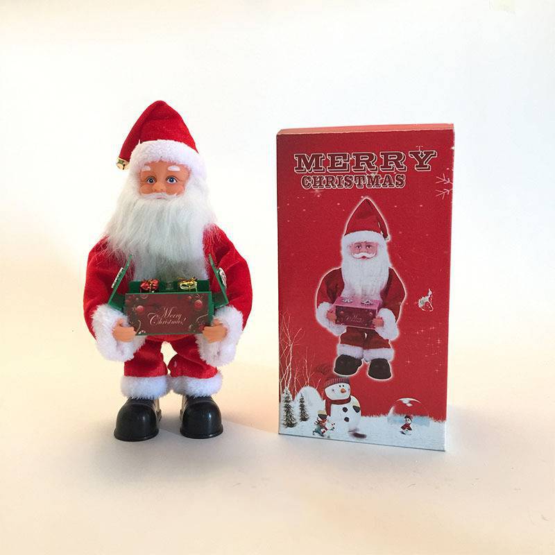 Santa Figurine Built-In Music Box Holiday Decor
