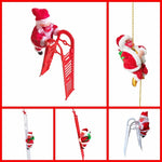 Santa Figurine Climbing Ladder Fiberglass & Mask Option