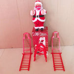 Santa Figurine Climbing Ladder Fiberglass & Mask Option