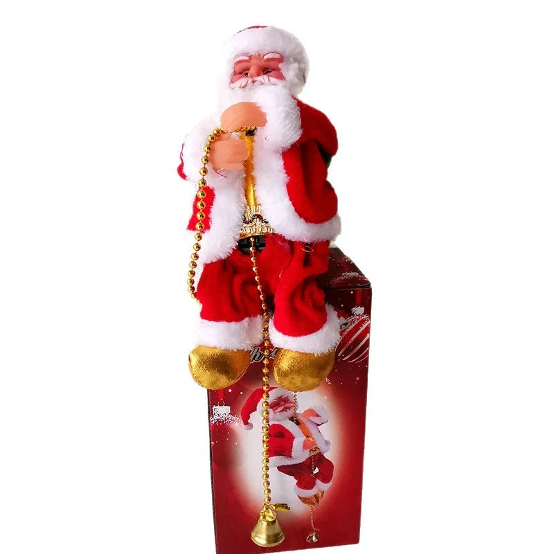 Santa Figurine Compact Soft Plush LED Pearl Necklace