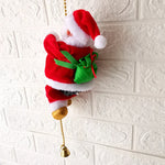 Santa Figurine Durable Movable Parts & Lighted Pearl Necklace