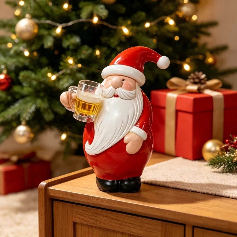 Santa Figurine Durable Polyresin Indoor & Outdoor