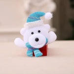 Santa Figurine Felt & Fabric Fluffy Beard Assorted Colors