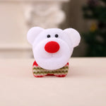 Santa Figurine Felt & Fabric Fluffy Beard Assorted Colors