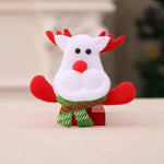 Santa Figurine Felt & Fabric Fluffy Beard Assorted Colors