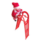 Santa Figurine Fiberglass Climbing Ladder With Face Mask