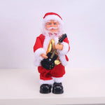 Santa Figurine Hand-Painted Saxophone-Playing Tabletop Decor