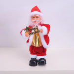 Santa Figurine Hand-Painted Saxophone-Playing Tabletop Decor