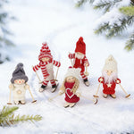 Santa Figurine Handmade Knit Suit & Soft Beard