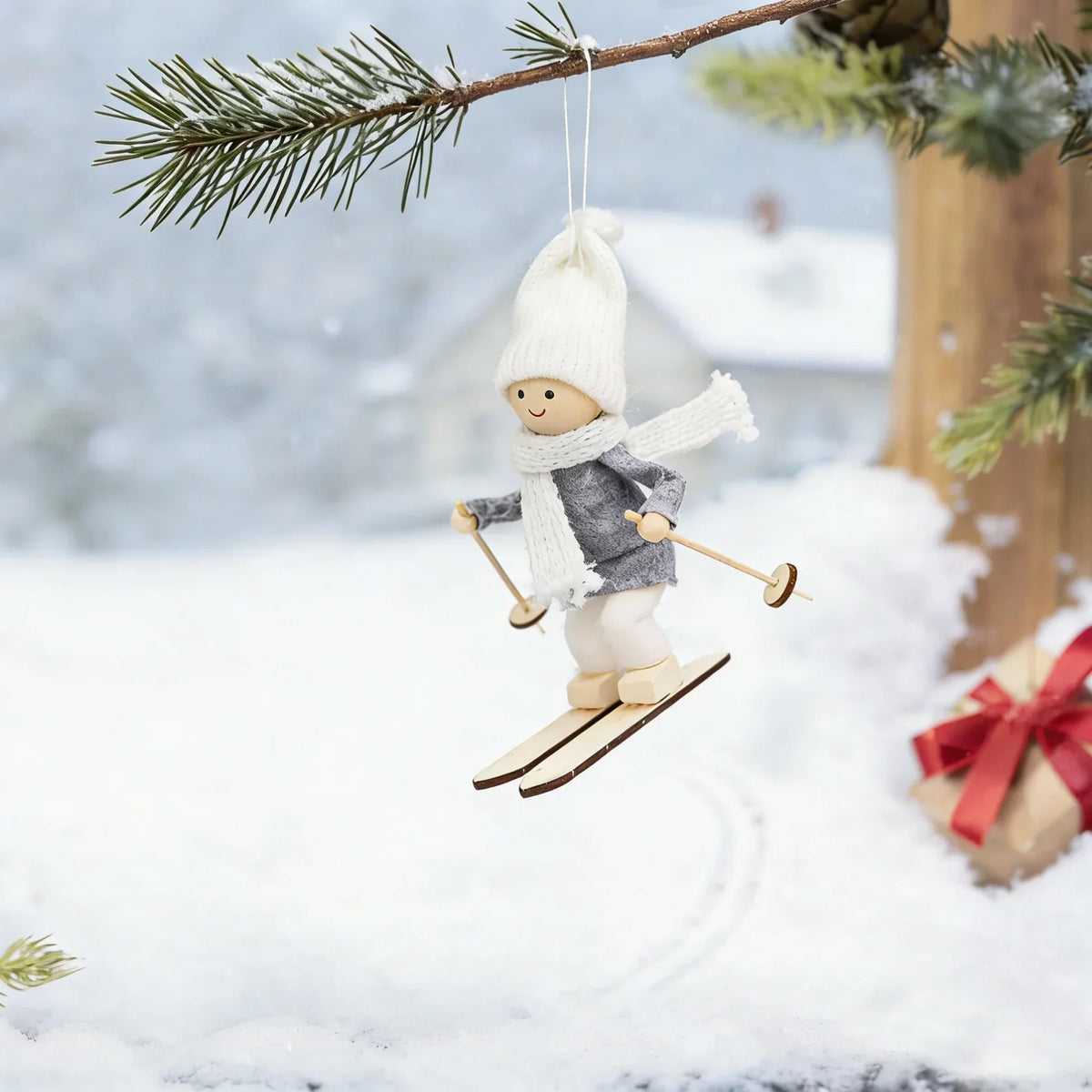 Santa Figurine Handmade Knit Suit & Soft Beard